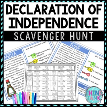 declaration of independence lesson worksheet