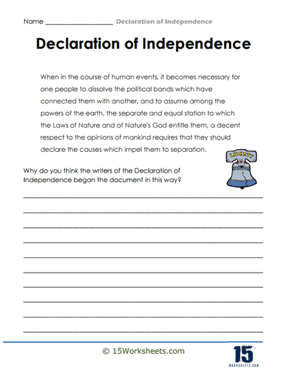 Declaration of Independence Worksheets - 15 Worksheets Library