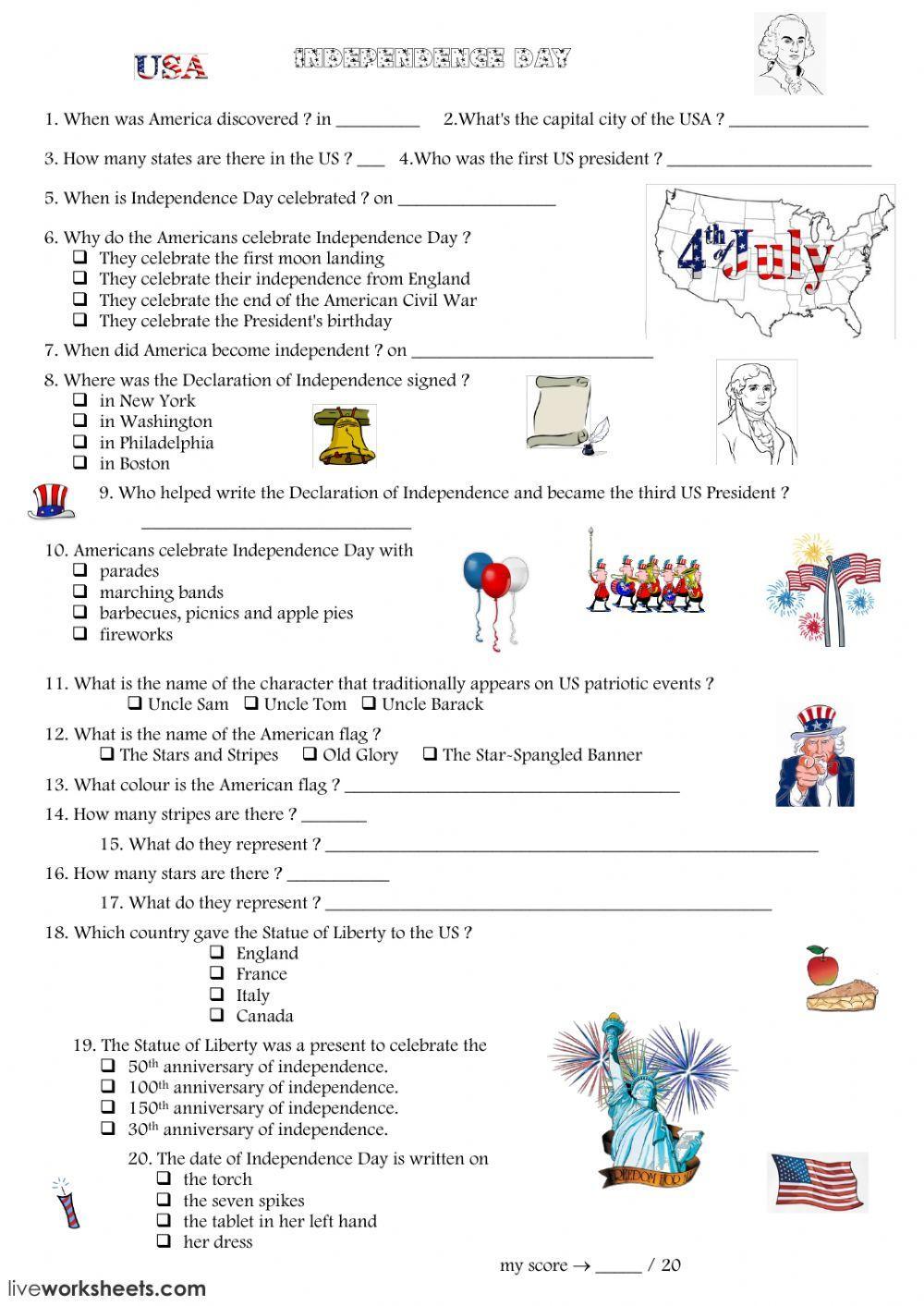 declaration of independence worksheet middle school