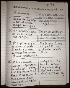 declaration of independence worksheet middle school