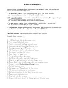 Declarative and Interrogative Sentences Lesson Plans &  Worksheets
