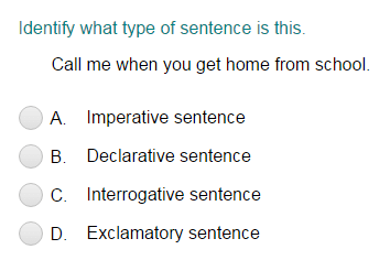 Identifying a Sentence as Declarative, Imperative, Interrogative ...