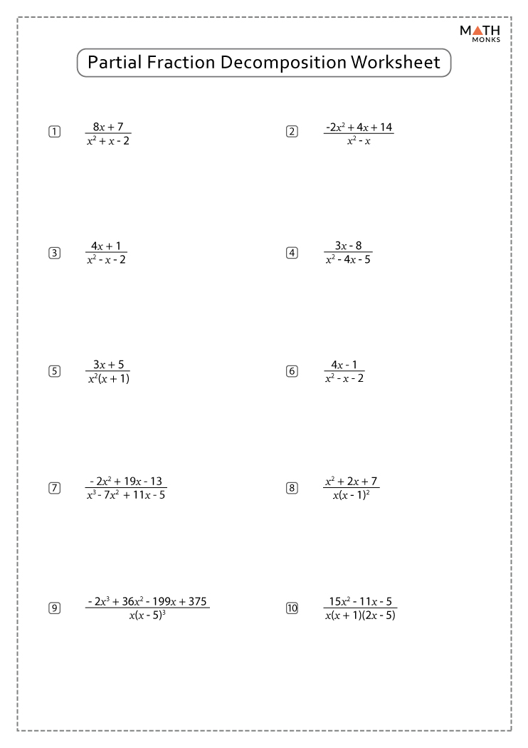 decomposing fractions worksheet 4th grade