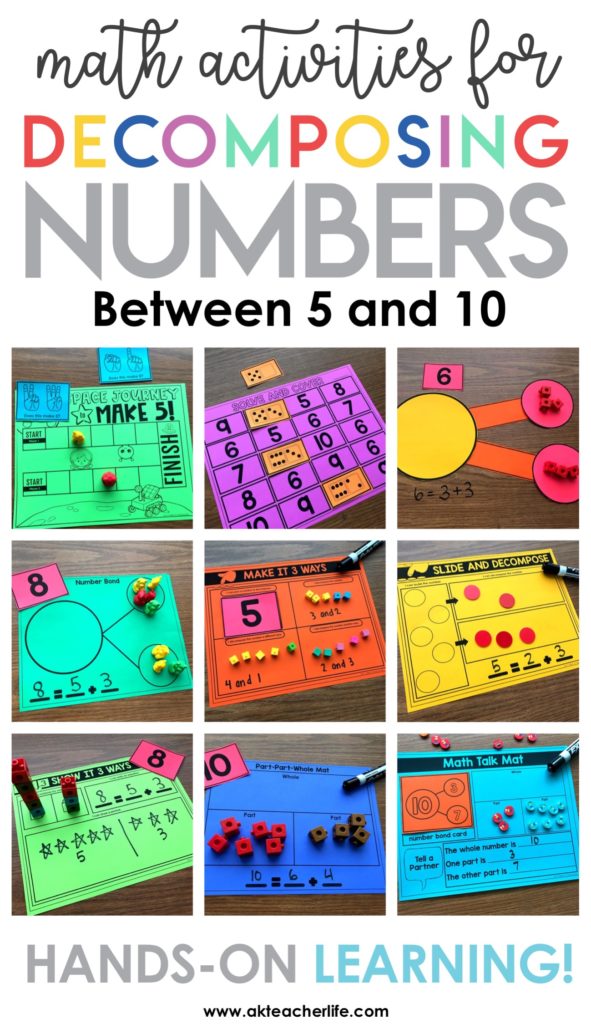 decomposing numbers kindergarten worksheet
