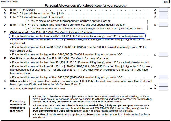 W-4 Changes - Allowances vs. Credits - Datatech