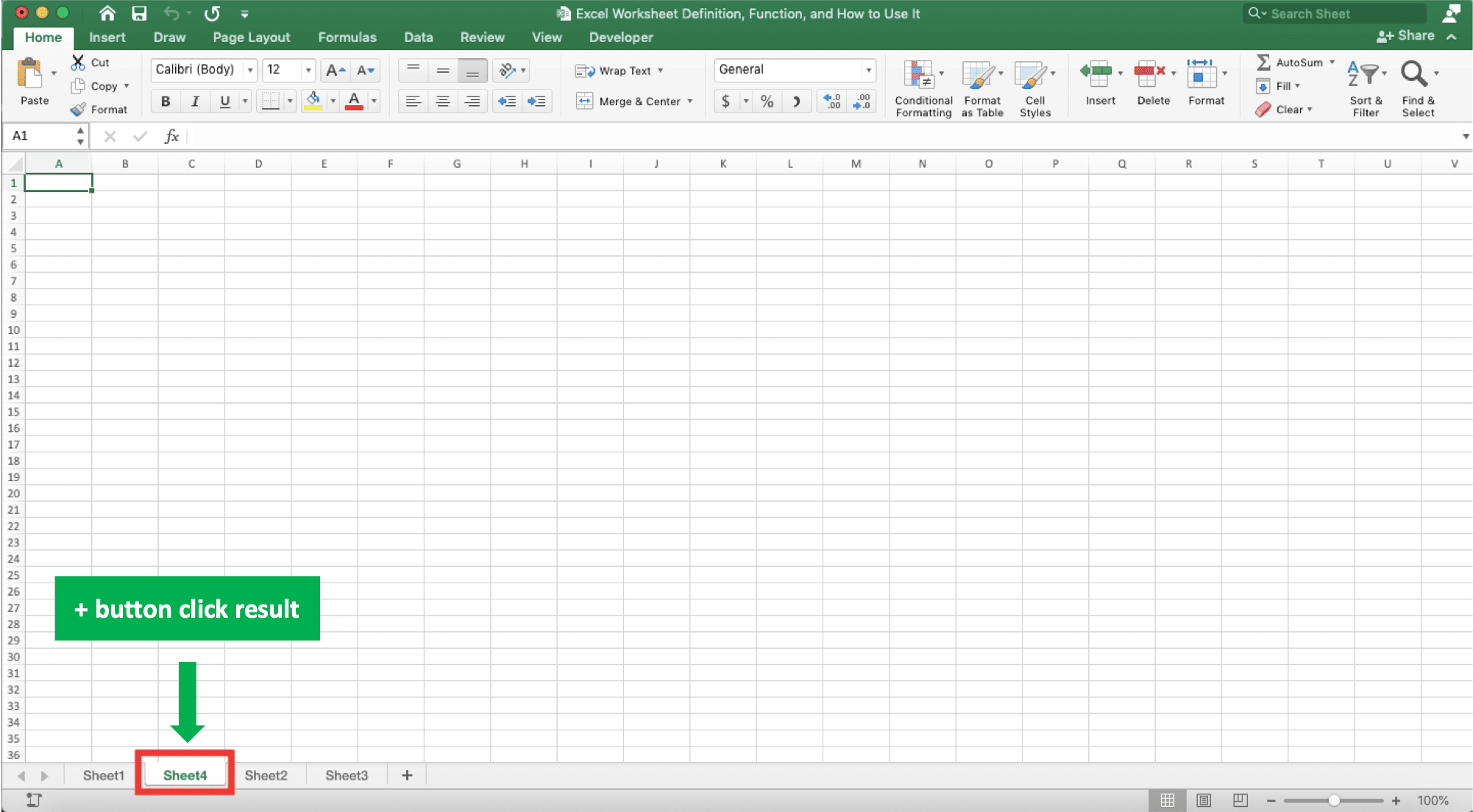 definition of worksheet in excel