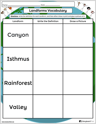 Create Free Worksheet Definition Templates