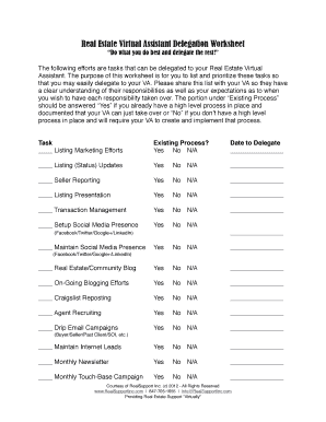 delegation worksheet