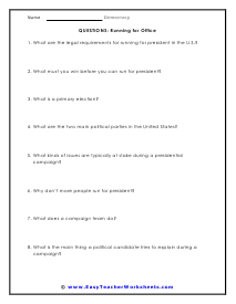 Democracy Worksheet | Year 5-6 Primary Resource 