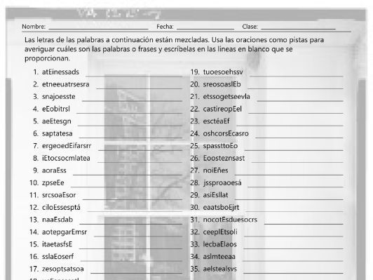 demonstrative pronouns spanish worksheet