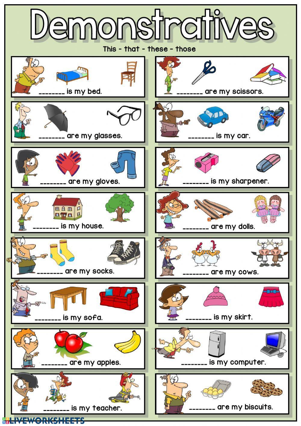 Demonstratives exercise  