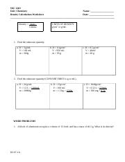 L3 Density Worksheet.doc - SNC 1DO Unit: Chemistry Name: Density ...