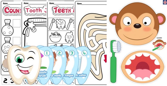 dental health worksheet for kindergarten