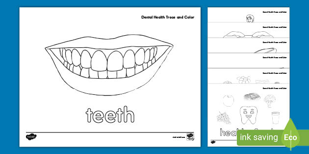 dental health worksheet for toddlers