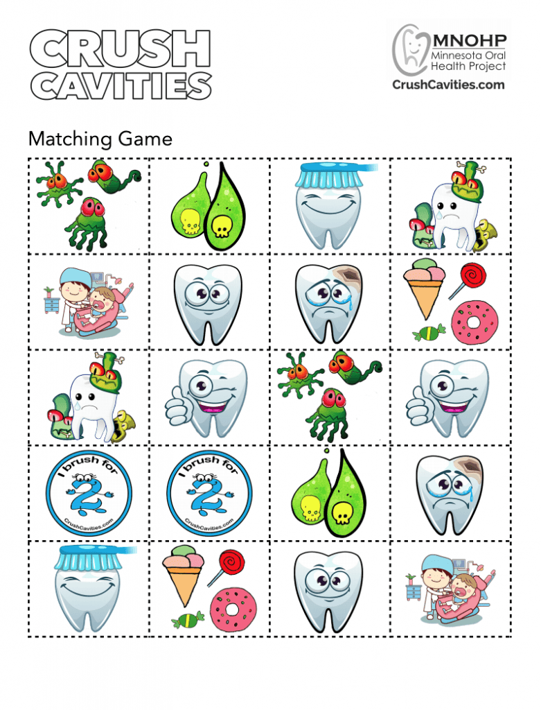 dental health worksheet for toddlers