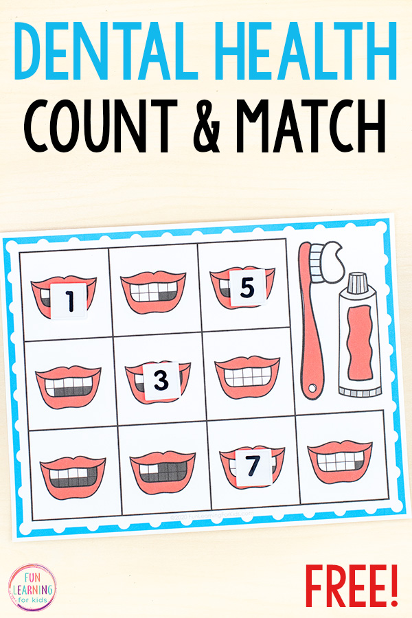 dental health worksheet for toddlers