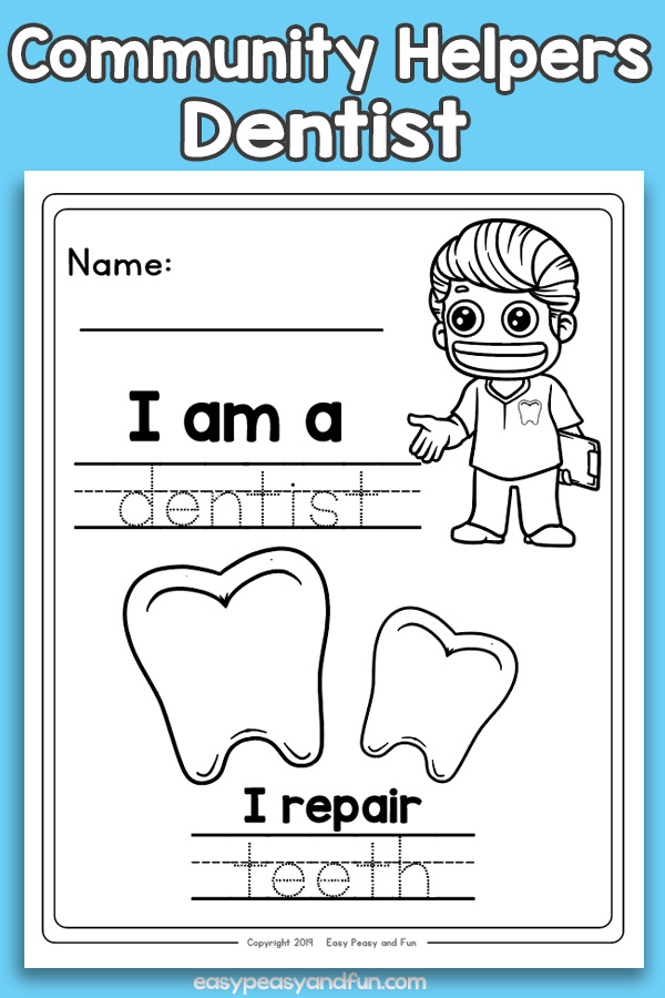 Community Workers Dentist Worksheets - Easy Peasy and Fun Membership