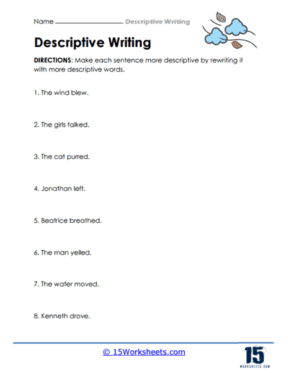 Descriptive Writing Worksheets - 15 Worksheets Library