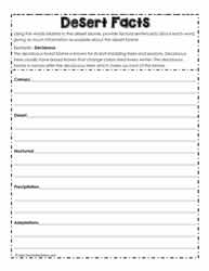 Desert Worksheets
