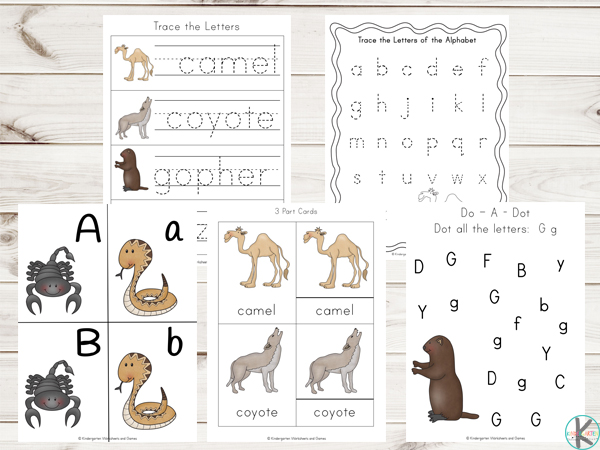 Desert Animals Printables