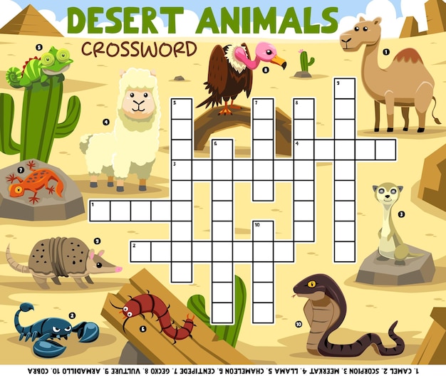 desert worksheet for kids