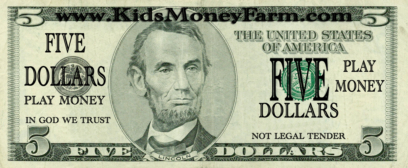 design printable play money