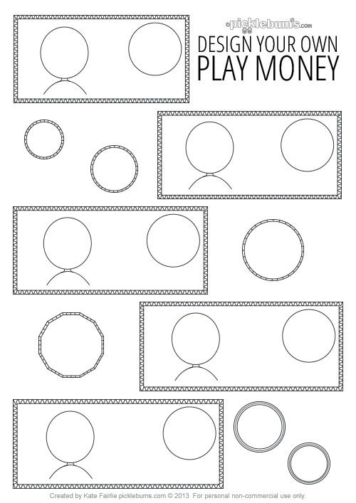 design printable play money