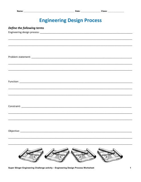 Engineering Design Process Worksheets — Vivify STEM - Worksheets Library
