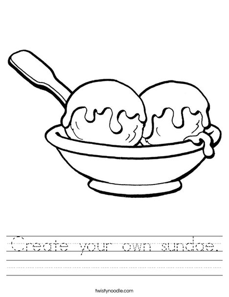 Create your own sundae Worksheet - Twisty Noodle