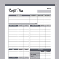 Printable Budget Worksheet | US Letter &  A4 PDF | FREE Download ...