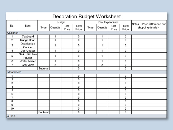 Household budget template excel free download 2022 | WPS Office ...
