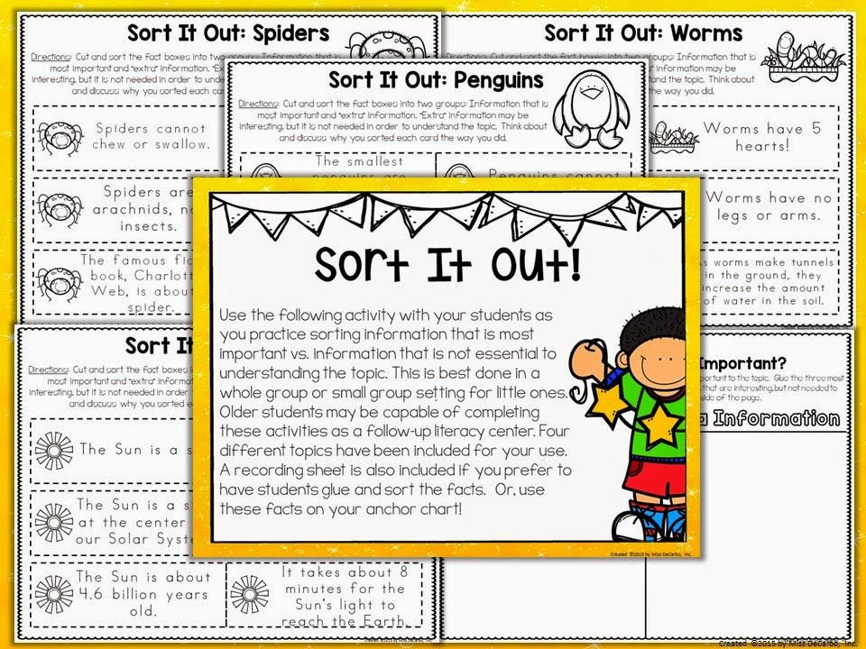 Teaching Students To Determine Importance! - Miss DeCarbo