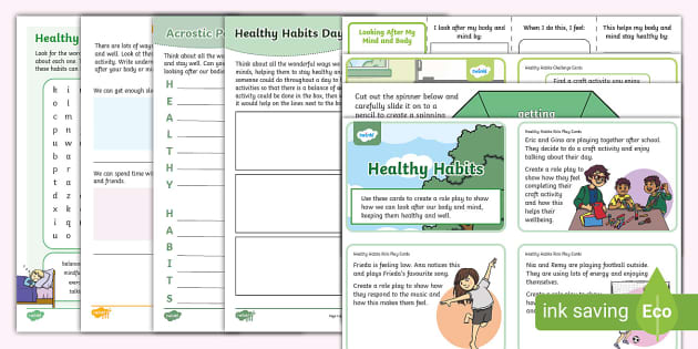 Healthy Habits KS1 Activity Pack (teacher made) - Twinkl