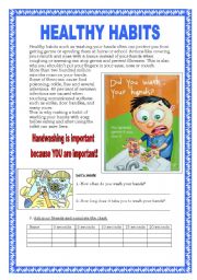 Healthy habits worksheets
