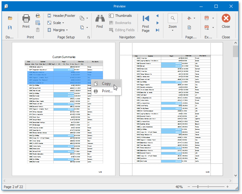 Export a Control in Various Formats (PDF, HTML, BMP, etc.) Using ...
