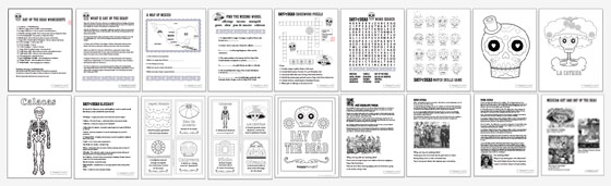 dia de los muertos worksheet