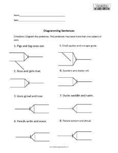 diagram compound subject worksheet