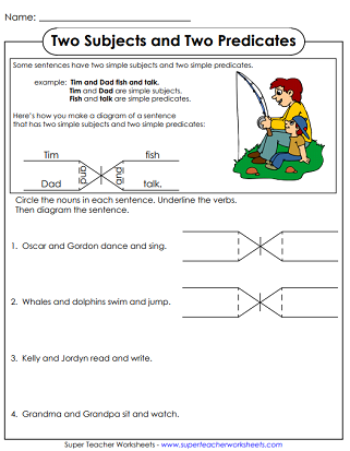 Diagramming Sentences: Worksheets