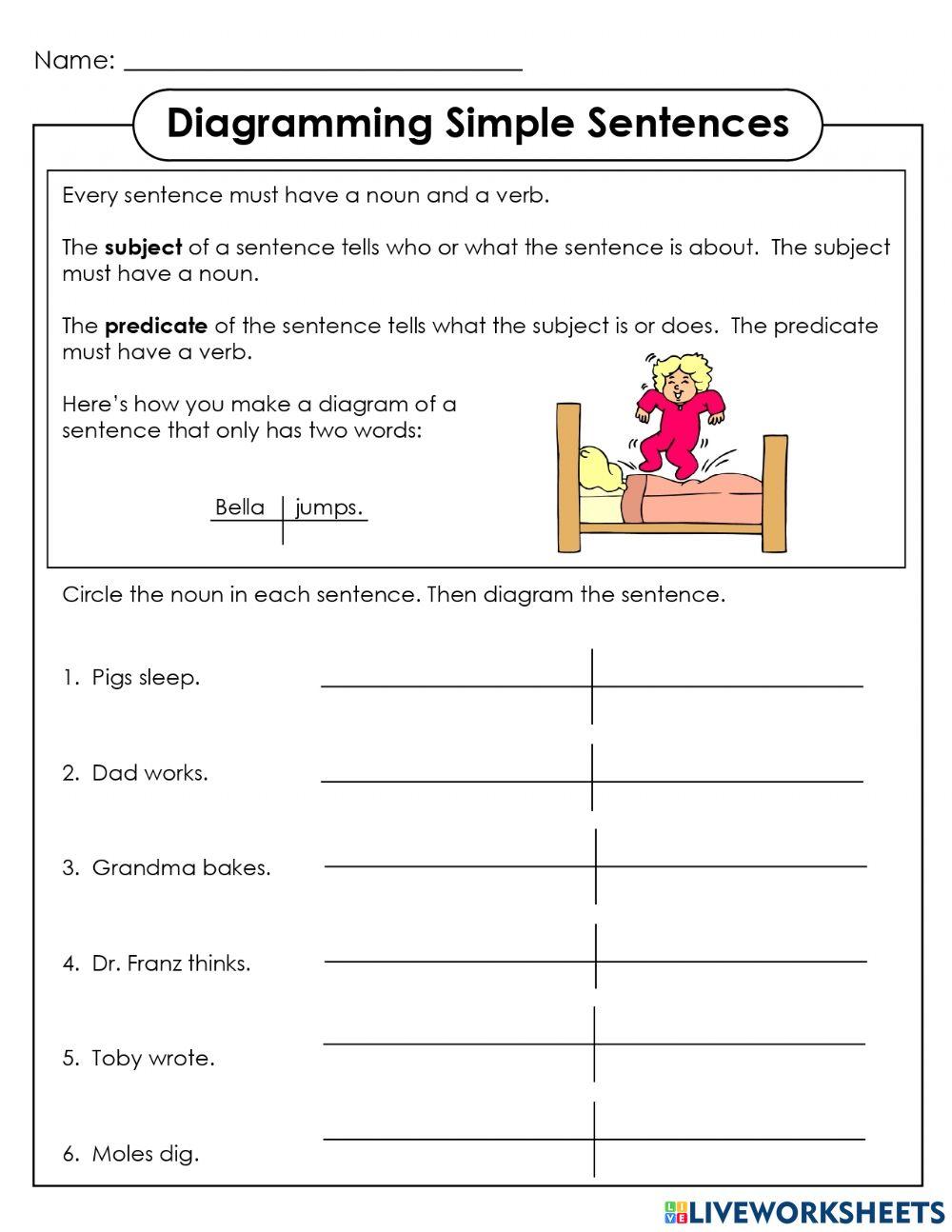 diagramming worksheet