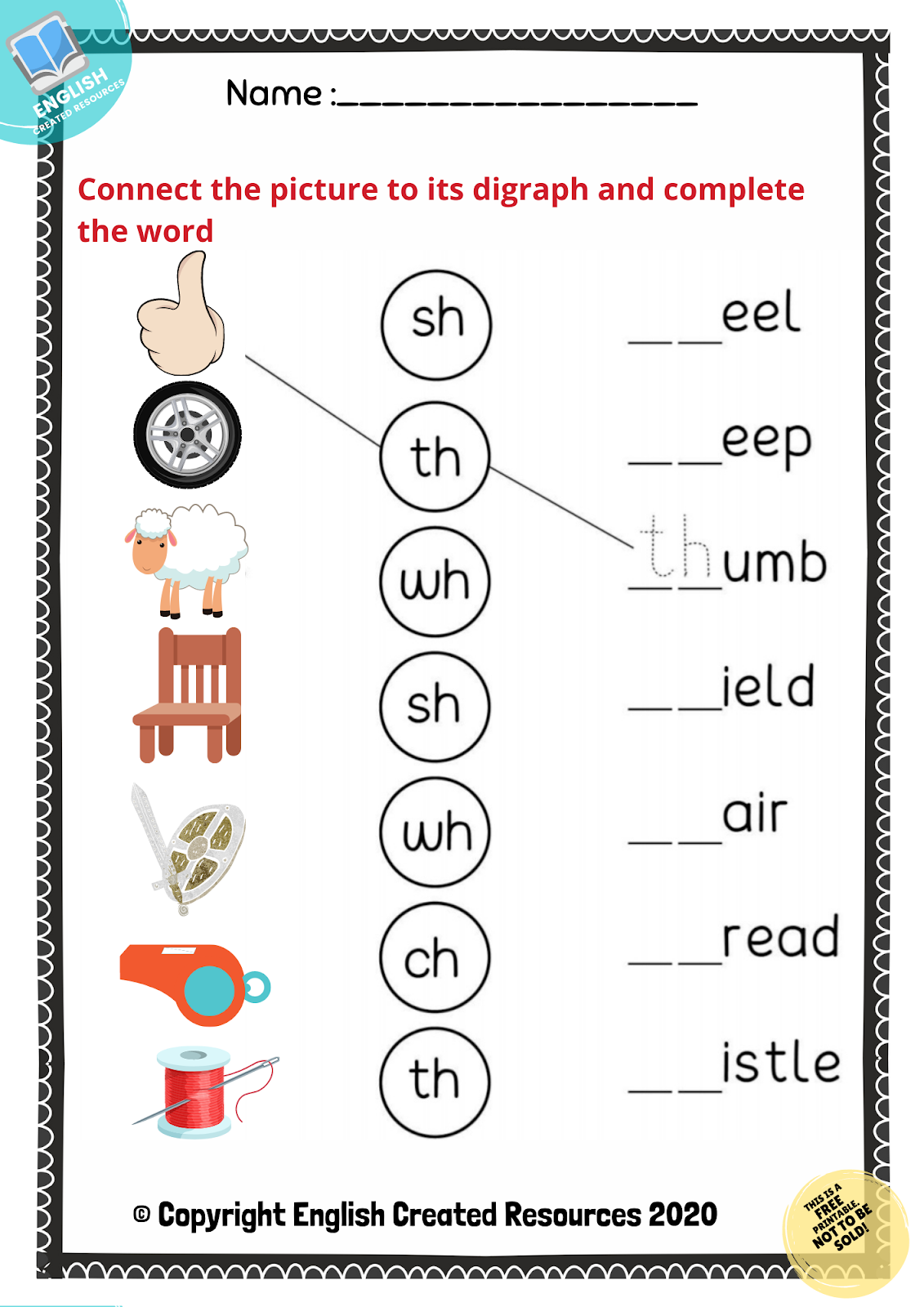 Consonant Digraphs Worksheets - English Created Resources
