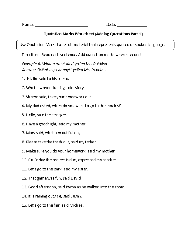 dialogue worksheet pdf
