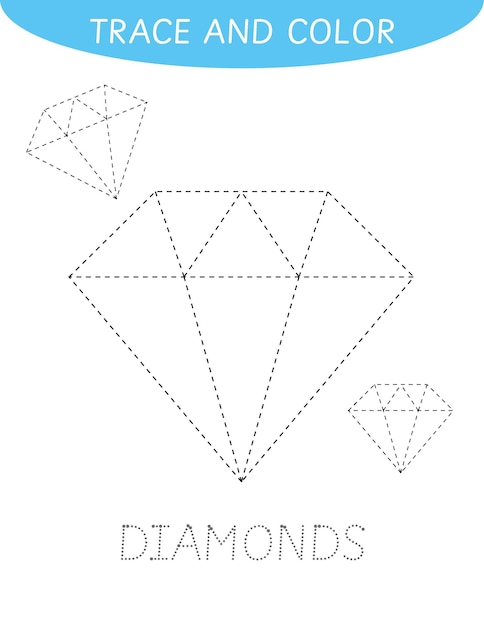 diamond tracing worksheet