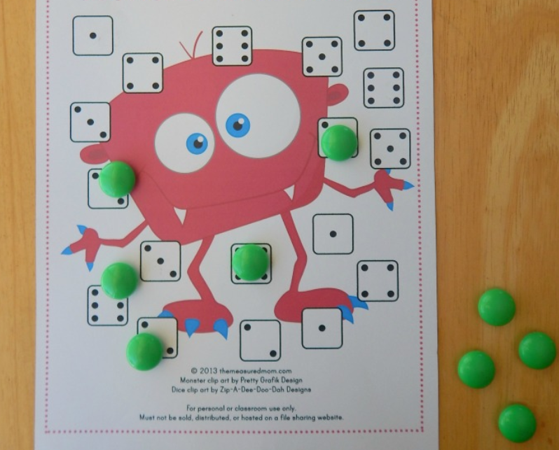 dice matching printable