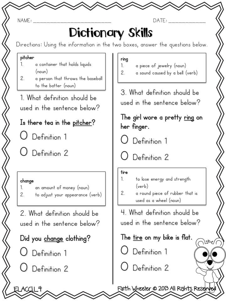 Honey Boo Boo and a Dictionary Skills Freebie