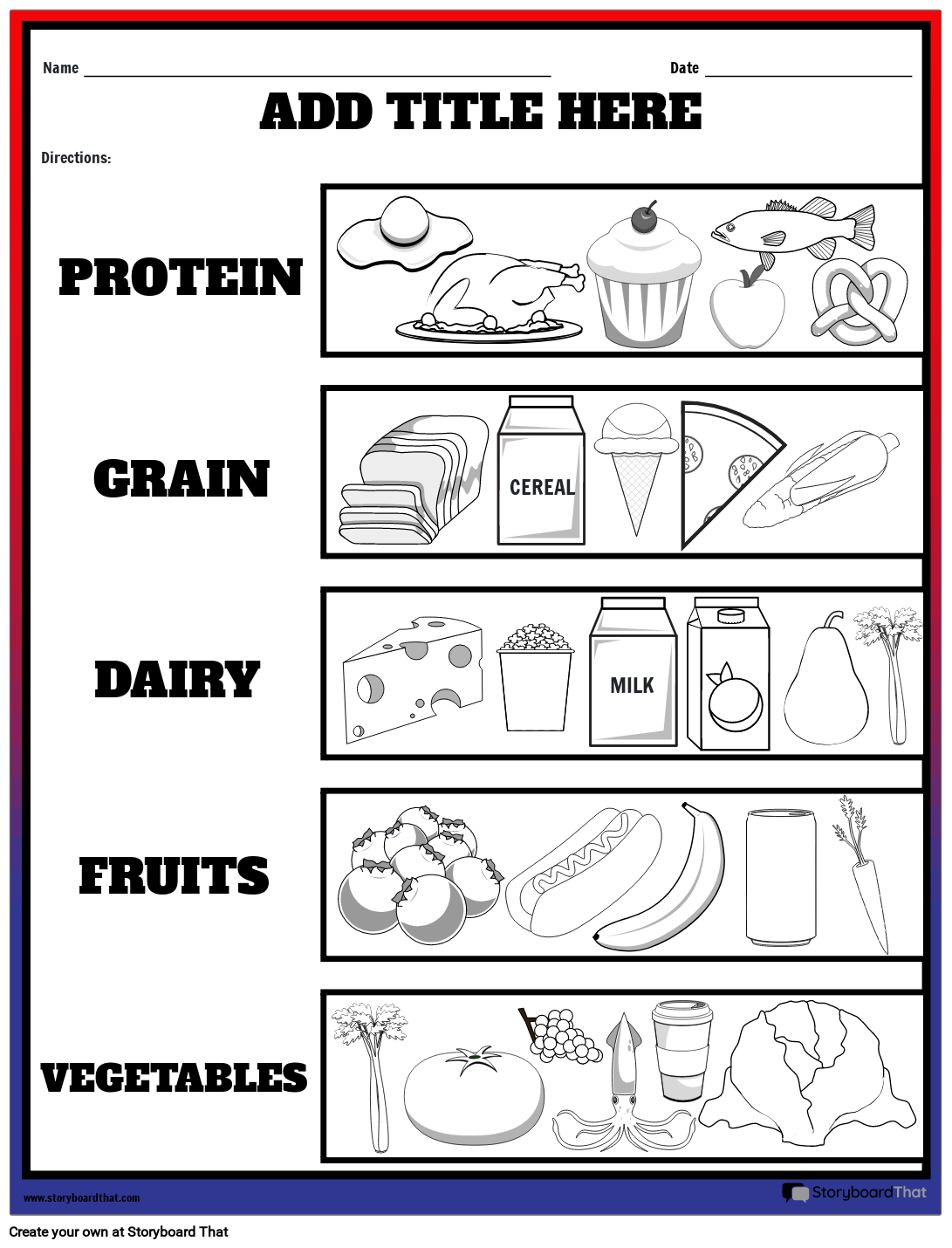 diet and nutrition worksheet