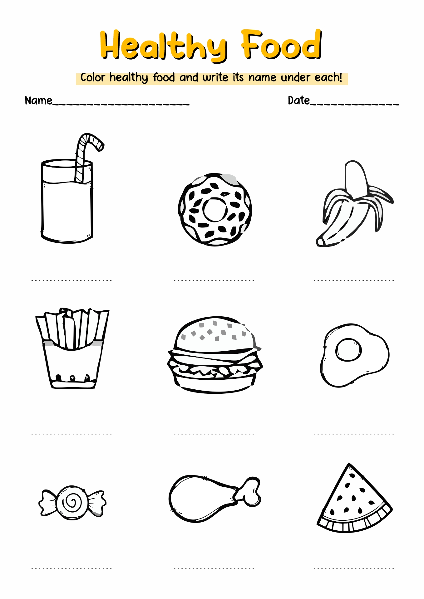 15 5 Food Groups Worksheet - Free PDF at worksheeto.com