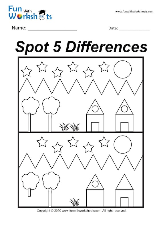 31 Spot the Difference Printable Worksheets Busy Book Printable ...