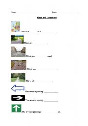 English worksheets: Introducing Maps, Roads and Directions
