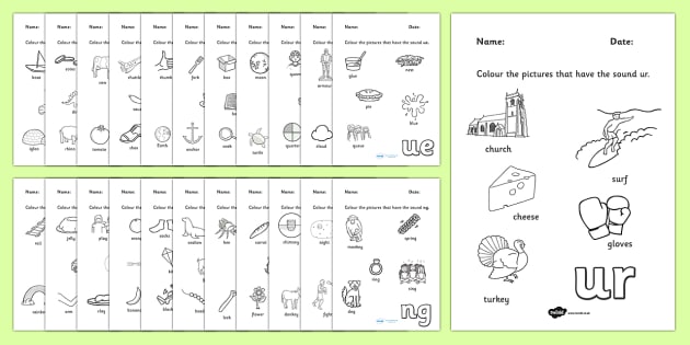 Phonics Digraphs Worksheets – Colouring Worksheets - Twinkl