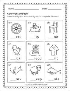 Digraphs for early readers #digraphs #consonant-digraph #preschool ...